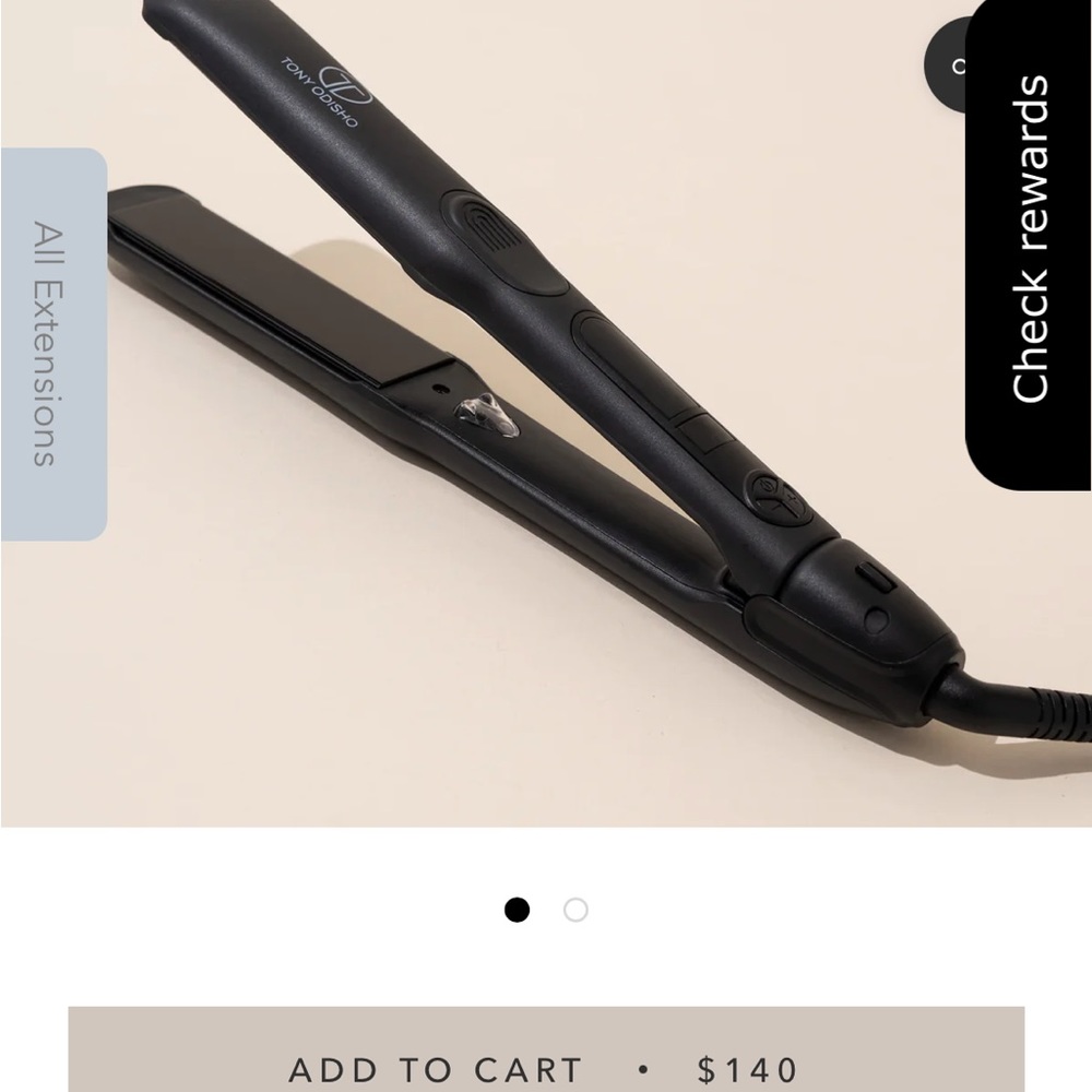 Tony Odisho BLACK GERMANIUM FLAT IRON 1 1/4"
